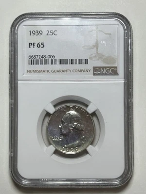 1939 Proof Quarter NGC PF65 - As Shown - Image 1 of 2
