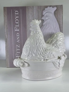 Fitz and Floyd Savannah Home Covered Vegetable Bowl Hen 2016 - Picture 1 of 13