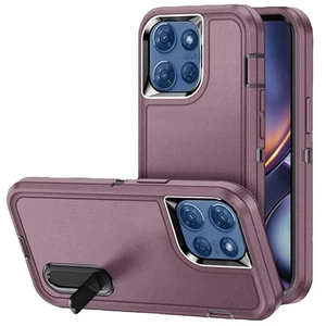 Military Grade Certified TUFF Hybrid Armor Case with Kickstand for Motorola - Picture 1 of 4