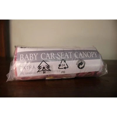 Cubierta de dosel de asiento de coche para bebé Synrroe extra suave, se adapta a asientos de coche para bebés estándar Foto 1 de 4