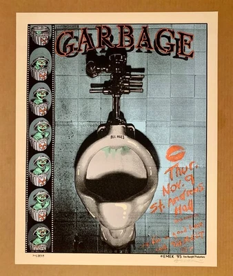 EMEK Garbage Poster 11/9/2005 St.Andrews Detroit Bathroom Art Urinal (not cd/lp) - Image 1 of 4