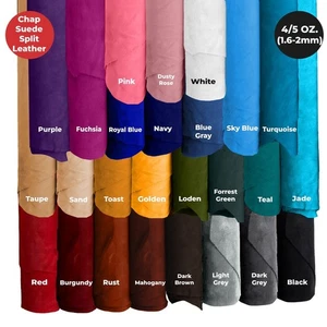 ELW Chap Splits Suede 4-5 oz (1.6-2mm) Pre-Cut Piece Leather AB Grade Cowhide - Picture 1 of 35