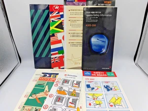 Safety Card Safety Instruction Asiana Airlines Aircalin Northwest Swissair KLM - Picture 1 of 18