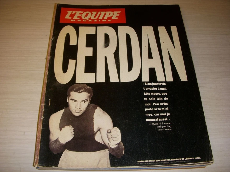 EQUIPE MAG 0426 28.10.1989 SPECIAL BOXE 40 ANS de la MORT de Marcel CERDAN - Photo 1/1