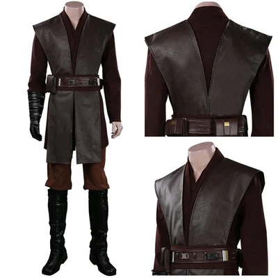 Fantasia cosplay Anakin Skywalker Jedi Knight Halloween fantasia vestido chegou 4 dias - Imagem 1 de 4