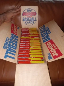 1989 Topps Baseball Counter Display Factory Carton - 18 Jumbo Packs - 101 Karten/Pack - Bild 1 von 6