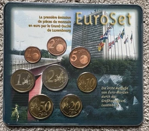 2002 Luxembourg Euro Set. Eight Coins In Blister Pack. - Picture 1 of 2