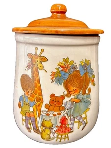Barattolo biscotti McCoy vintage anni 70 bambini tea party - Foto 1 di 8