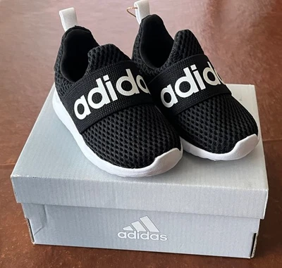 NUEVO Adidas Lite Racer Adapt 4 Talla 5K Niños Pequeños Negros Zapatos para Caminar Sin Cordones Foto 1 de 4