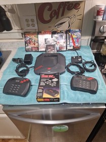 Atari Jaguar Console Bundle Tested 5 Games 2 Controller, Power RF Adapter Manual
