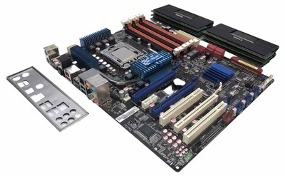 ASUS P6T SE ATX Desktop Mainboard | Core i7-950 3,0GHz | 12GB RAM | I/O Shield - Bild 1 von 4