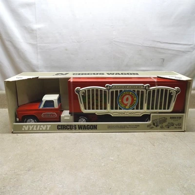 Juego de camiones vintage de circo de nylint n.º 4140 En Caja + Animales, Acero, Raro Foto 1 de 4