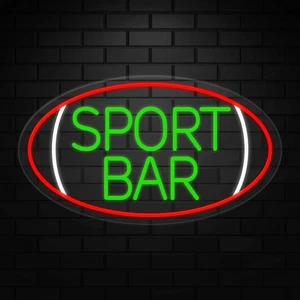 Sport Bar Leuchtreklame für Verkaufsanzeigen | LED Flex Neon | 30" B x 17" H x 1" T - Bild 1 von 5
