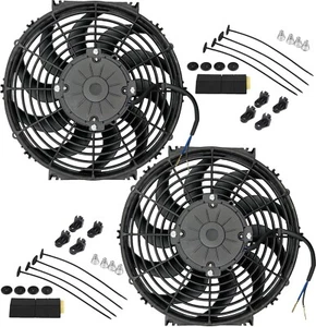 DUAL 12 INCH ELECTRIC RADIATOR COOLING FAN HUGE 180W MOTOR AUTO ENGINE CAR TRUCK - Bild 1 von 8