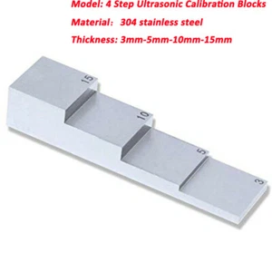 4 Step Ultrasonic Thickness Gauge NDT Calibration Test Block 304 Stainless Steel - Picture 1 of 11