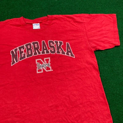 Camisa De Colección Todo Deporte Nebraska Huskers Para Hombres L Roja NCAA Fútbol Universitario Años 90 Foto 1 de 4