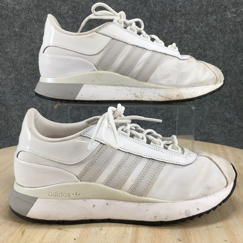 Scarpe Adidas donna 7 SL Andridge Cloud sneakers bianche verniciate in pelle stringate