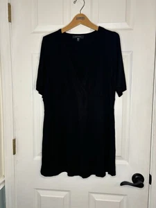 Karen Kane Empire Waist Tunic Top Black Plus Size 0X - Picture 1 of 4