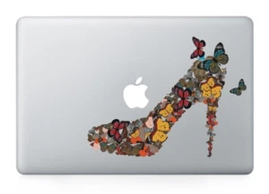 Colorful Butterfly Shoe fashion Laptop Sticker Macbook Air/Pro/Retina 13"15"17 - Picture 1 of 3