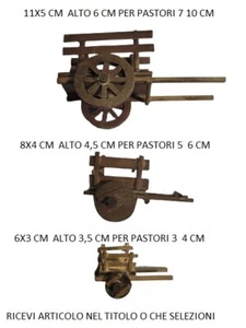 1 CARRO legno presepe per pastori da 4 a 10 cm a scelta CRIB shepherds - Picture 1 of 7