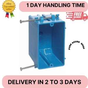 Carlon 1-Gang 18 cu. in. Blau PVC New Work Elektrischer Schalter und Steckdosenkasten - Bild 1 von 3
