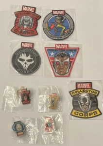 Lote de 9 prendedores y parches Funko Marvel Collectors Corps - Imagen 1 de 8