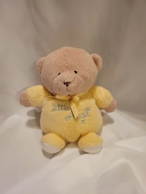 Carters Child Of Mine Little Angel Bear Rattle Plush  5" Yellow White Wing - Image 1 of 3