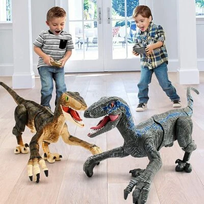 RC Jurásico Control Remoto Dinosaurio Juguete Realista Raptor Velociraptor Para Niños Foto 1 de 4