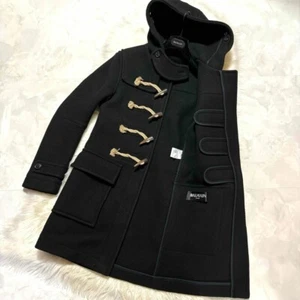 Genuine Rare Balmain Homme Melton Duffel Coat 44 Black Christophe Decarnin USED - Picture 1 of 7