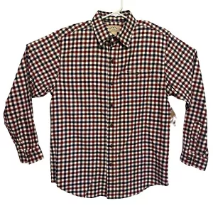 Blue Mountain Flannel Shirt Men's Medium Red White And Blue Plaid - Picture 1 of 4