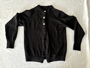 Girl's Cashmere Pullover Sweater Size 12y Black Needs Work - Picture 1 of 4