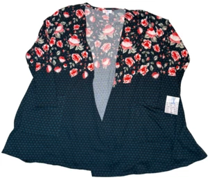 Cárdigan para mujer Lularoe talla XL suéter Caroline Hearts rosas floral sumergido nuevo con etiquetas - Imagen 1 de 6