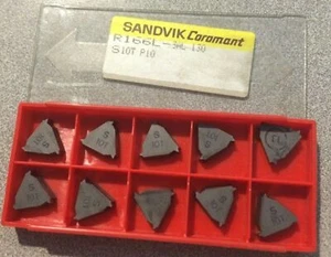 SANDVIK Coromant R166L 3AL 130 S10T P10 Threading Lathe Carbide Inserts 10 Pcs - Picture 1 of 1