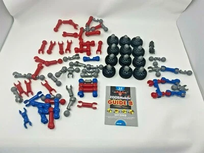 Zoobmobile Car Designer Lot of 80 Pieces & Instruction Booklet = HUGE LOT - Image 1 of 2