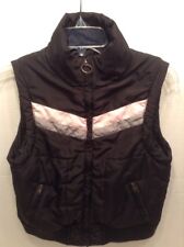 Wet Seal Girls Short Vest Jacket Coat Clothes Size Medium Pockets Black Zip Up