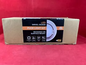 InLight Swivel LED Puck Light Kit Recessed or Surface Mount 3 Puck Kit - Picture 1 of 5