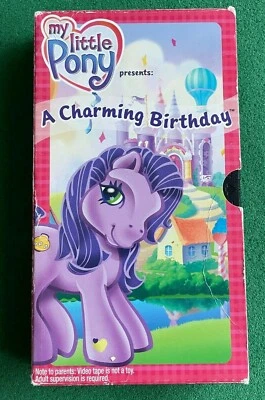 My Little Pony “A Charming Birthday” VHS + FREE DVD w Dancing in the Clouds - Image 1 of 2