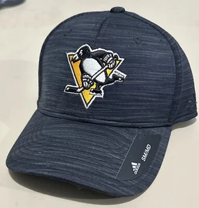 Pittsburgh Penguins NHL Men's Adidas Fitted Baseball Cap, Black/Black New S/M - Picture 1 of 12