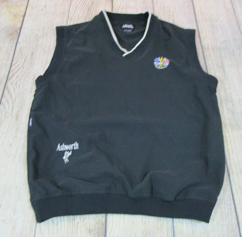2006 Ryder Cup The K Club Ashworth Black Windbreaker Golf Vest Men's Medium Cover