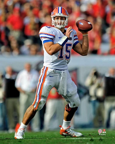 Tim Tebow Florida Gators Unsigned Throwing Photograph Cover