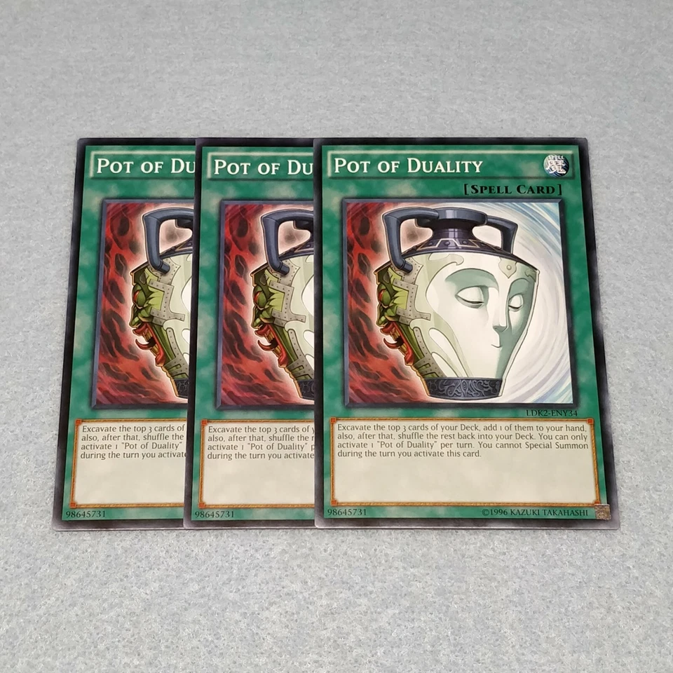 Yugioh Pot of Duality LDK2 Common 3 Card Set NM - Image 1 of 1