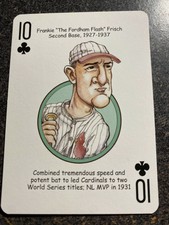 Frankie Frisch 2005 St. Louis Cardinals Hero Decks Playing Card 10 of Clubs