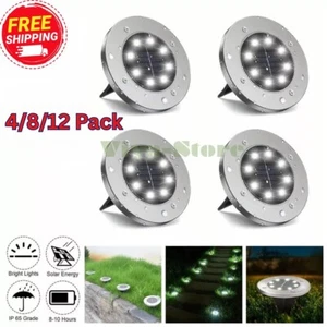 4X Solar Powered LED Buried Inground Light Garden Outdoor Deck Yard Drive Path - Picture 1 of 16