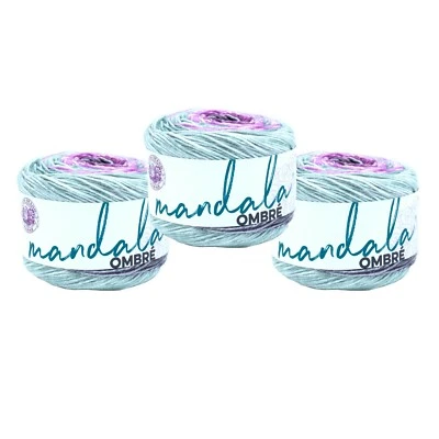(3 Pack) Lion Brand Yarn 551-211AP Mandala Ombre Yarn, Joy