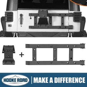 Hooke Road Tailgate Door Hinge & Spare Tire Carrier For Jeep Wrangler JK 07-18 - Picture 1 of 17