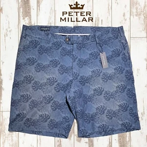 NWT Peter Millar Collection Floral Hawaiian Leaf Short Color: WINDO Men's SZ 40 - Picture 1 of 10