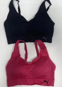 Puma Women's Convertible Seamless Sports Bra 2 Pack, Black/Pink XL N9 - Picture 1 of 1