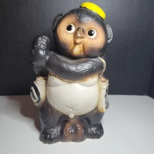 Japanese Shigaraki Yaki Tanuki Lucky Raccoon Dog Pottery Large 11.5" H Japan  - Picture 1 of 16