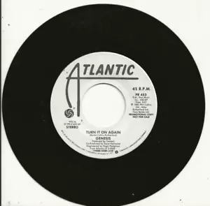 GENESIS PAPERLATE/TURN IT ON AGAIN RARE LIVE WHITE LABEL CANADA PROMO SINGLE - Picture 1 of 2