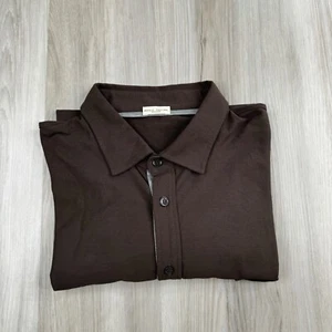 Paolo Pecora Milano Lightweight Cotton SS Polo Shirt Brown 3XL - Picture 1 of 9